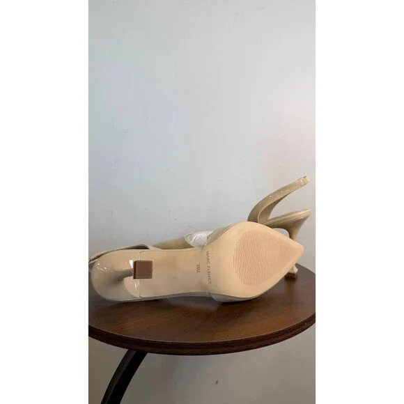 Marc Fisher Hadya Women’s Slingback Pump Ivory 9.5M Faux Leather $88.99 NWB - Picture 10 of 11